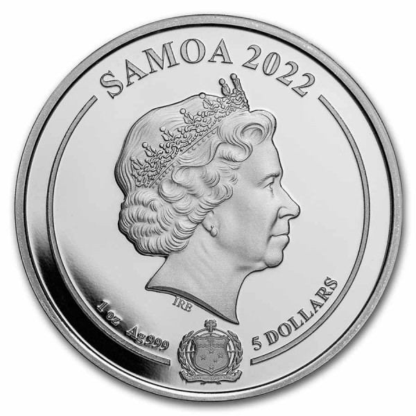 2022 1 oz $5 Samoa Looney Tunes Daffy Duck Silver Coin BU in Capsule ...