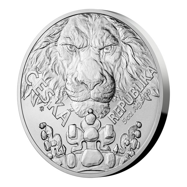 2023 5 oz $10 NZD Niue Silver Czech Lion Coin BU | European Mint