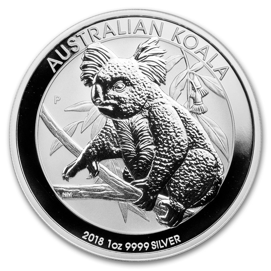 2018 1 oz $1 AUD Australian Silver Koala Coin BU (In Capsule
