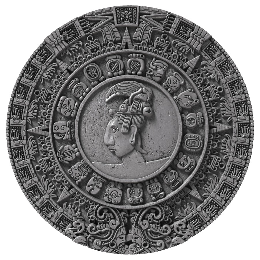 2018 5 2 oz Niue Silver Mayan Calendar Ancient Calendars Coin