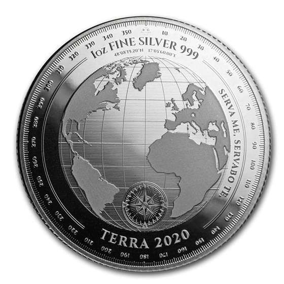 2020 1 oz $5 NZD Tokelau Silver Terra Coin BU | European Mint