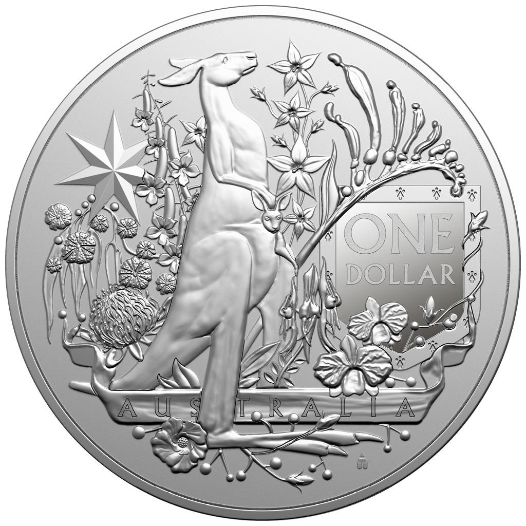 2021 1 oz $1 AUD Australia 999 Fine Silver Coat of Arms Kangaroo