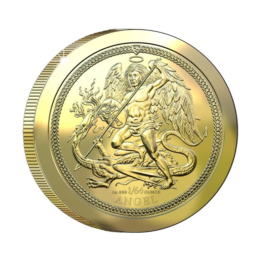 2024 1/64 oz Isle of Man The Angel Gold Coin BU | European Mint